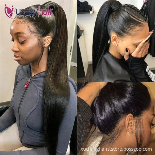 Custom glueless transparent swiss lace wig for black womenpre-plucked 13*6 virgin wigs human hair lace front brazilian